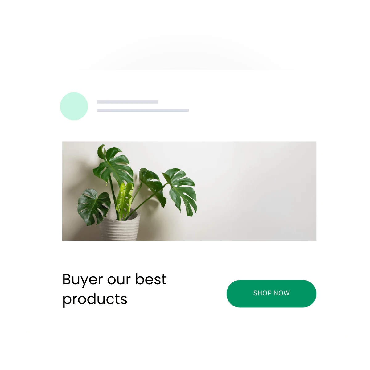 Digital commerce interface mockup
